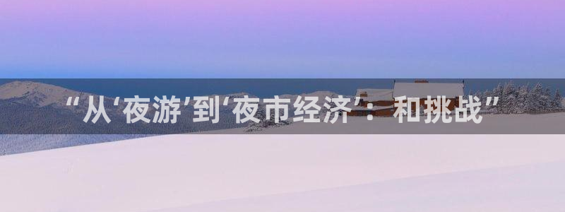 琳琅娱乐：“从‘夜游’到‘夜市经济’：和挑战”